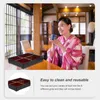 Vaisselle 1 Pc Boîte de rangement de conteneur en bois portable de style japonais pour pique-nique scolaire de bureau