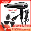 Dryers Professional HighPower Hair Dryer Wind Speed Adjustment 100110V Strong Barber Salon Styling Tools Hot/Cold Air Blow Home