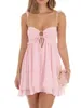 Casual Dresses Ruffle Sleeve Dress for Women Y2K Flowy Mini Beach Party Summer Sexy Short Backless Sundress