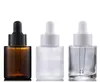 Frascos de perfume de óleo essencial de vidro 30ml, reagente líquido, pipeta, frasco conta-gotas, ombro plano, garrafa cilíndrica, clearfrostedambe9208168