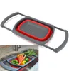 1pcs Home Kitchen Silicone Folding Retractable Fruit Vegetable Drain Basket Fruit Vegetable Tools Supplies Accessories Supply5302871