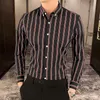 Camisas de hombre koreańskie luksusowe odzież z długim rękawem koszule towarzyskie dla mężczyzn Business Formal Bluzka Homme 5xlm 240109