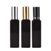 Storage Bottles Fine Mist Spray Bottle 20ml Square Makeup Sample Atomizer Empty Black Glass Perfume Refillable Vials 20pcs