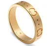 Designer Ringen Kwaliteitsringen Extravagante kanaalset Love Band Ring Goud Zilver Roos Roestvrij staal letterringen Mode Dames heren bruiloft Sieraden Dame Feestcadeaus