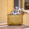 Bakken Nordic Zaad Geweven Tas Retro Straat Dagelijks Baita Casual Handtas Creatieve Bamboe Handvat Voor Girlsstylishhandbagsstore