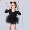 Fille Ballet Tutu robe dentelle Ballet enfants danse robe de soirée Performance Costume princesse mariage fille robe 2-8 ans 240109