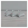 Altri articoli vari per la casa 100 pezzi Super Cute Conigli Forma Porta bacchette in ceramica Stoviglie Decorazione domestica Ornamenti artigianali P Dhzga