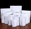 Levante-se saco de papel kraft branco folha de alumínio embalagem bolsa comida chá lanche cheiro à prova sacos resealable3803633