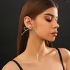 Dangle Oorbellen Charm Hiphop Vergulde Kralen Boog Voor Vrouwen Meisjes Roestvrij Staal Grote Strik Oor Stud Valentijn Geschenken Sieraden