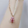 Collana Swarovski Designer Donna Serie Teddy di qualità originale Nuova collana Smart Bear Collana da donna con giuntura di diamanti pieni Elemento di perle Orsetto