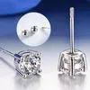 DJMAX 021CT Diamond Stud Earrings for Women Original 925 Sterling Silver Screw 2023 240109