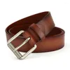 Ceintures EL BARCO Casual Cuir Hommes Ceinture De Luxe Designer Cowhide Pour Noir Bleu Marron Café Haute Qualité Mâle Sangle Boucle Ardillon