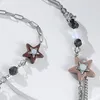 Pendant Necklaces Eetit Personality Resin Star Plastic Beads Chain Long Neck Necklace Stylish Unique Design Opal Copper Fashion Jewelry Gift