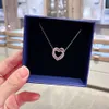 Swarovskis Ketting Designer Dames Originele Kwaliteit Hanger Kettingen Rose Goud Liefde Eeuwige Liefde Ketting Vrouwelijk Element Kristallen Kraagketting