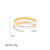 Anéis de cluster elegante bobina colorida esmalte anel aberto de aço inoxidável para mulheres na moda chique banhado 18k jóias de ouro