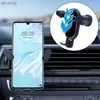 Mobiltelefonfästen Holder Air Vent Phone Clip Gravity Car Holder Mount Mobile Cell Stand Smartphone GPS Support för 14 13 12 Telefon YQ240110