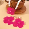 Colar brincos conjunto elegante moda jóias feminino liga de zinco rosa flor perfeito para todos os dias presentes do dia dos namorados