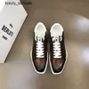 Berluti Mens Shoes Playoff Leather Sneakers Berlut New Mens Scritto Pattern Trendy Sports Calf Lace Up Casual Rj