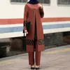 민족 의류 라마단 eid mubarak kaftan dubai abaya 터키 히잡 무슬림 드레스 세트 여성 앙상블 musulman Robe femme ete 세트