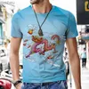 T-shirts hommes 2022 Été Nouvelle série Totem T-shirt pour hommes Casual surdimensionné Vêtements à manches courtes Streetwear Hip Hop 3D Impression Top TeesL240110