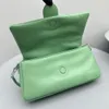 Sac à bandoulière de luxe de qualité miroir sac à rabat soufflé mode sac en cuir rembourré doux pour femme sac à main en métal doré avec boîte