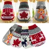Köpek Giyim Karikatür Giysileri Sıcak Noel Süvari Küçük Köpekler Pet Kış Giyim Ceket Örgü Tığ işi Forma Perro Kostüm