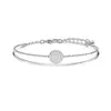 Swarovski Bracelet Designer Women Top Quality Luxury Fashion Bangle Double Layer Racquet Bracelet For With Swallow Crystal