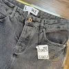 Looewe designer klasyczny list haftowe jeansy jeansowe jeansy dżinsy damskie wysokiej jakości prażone dżinsy stretch dżinsowe rozmiar s-xl 255f3