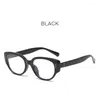 Lunettes de soleil 2024 Femmes Vintage Plain Lunets anti-Ray Blue Eyewear Clear Lens rétro Eyeglass UV400