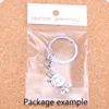 سلاسل المفاتيح 20pcs سلسلة المفاتيح 26x22mm Starfish Pendants DIY Men Jewelry Car Key Chain Ring Ring Holder For Gift