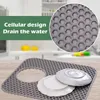 Table Mats Durable Easy Clean Cutlery Dishes Multifunctional Draining Sink Mat Folding Anti Slip Countertop Silicone Protector Pot Bottom