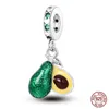 Frutta libellula Argento sterling 925 squisito fiore olio Serie CZ Bead Charm Fit Pando Plata De Ley 925 Bracciale Gioielli fai da te Regalo