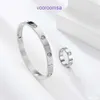 Trend fashion versatile jewelry good nice Carter 2024 Fashionable New Small and Popular Sculpture Corrosion Set with Diamond Ring Bracelet With Original Box Pyj