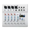 Manchez E4 E7 MINI 4 6 A4 A6 SOUND SOUND MIXER USB Console DJ KARAOKE Professional Professional Recording 48V 240110