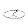 2024designer Pandorabracelet Os de Serpent Argent Sterling S925 Serré Diamant Insert avec Bracelet Rétractable Réglable Plaqué Or Rose