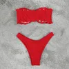 Sexy Bikini Push Up maillot de bain pour femme Mini Bikini ensemble solide string brésilien maillot de bain 240110