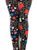 Женские брюки, красочные леггинсы с квадратным принтом для женщин, облегающие и облегающие леггинсы из молочного шелка, тонкая укороченная внешняя одежда K977