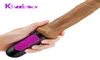 Seksspeeltje Massager Verwarming Realistische dildo-vibrator voor vrouw 10-speed Bend Soft Enorme Penis g-spot Vagina Anus Masturbator Volwassen speelgoed4314393