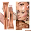 Bronzers Markeerstiften Gemakkelijke Gezichtscontour Make-up Crème Beauty Wand Markeerstift B En Lichtgewicht Langdurig Mengbaar Super Zijdeachtige Crem Otfsd