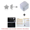 Quke Real Diamond Star Stud earrings 05ct D Color VVS1 Pure 925 Sterling Silver for Womende