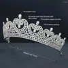 Haarspangen Zirkonia klassische königliche Tiara für Hochzeit Kristall Prinzessin Tiaras Diadem Mädchen Abschlussball Party Kopfschmuck CH10370