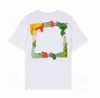 Off Designeröl Malen Baumwolle Kurzärmele T-Shirt Herren T-Shirt Freizeit T-Shirt Rücken Druck von schwarzweißem Sommer Hip Hop OW LOSS 7JL XM59