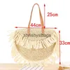 Shoulder Bags New semi-circular tassel shoulder str bag spike paper woven bag beach fashion handbagstylishyslbags