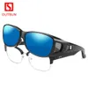 Lunettes de soleil Outun sur la marque Overfit Polarise Sunglasses Men Femmes Sports extérieurs Verres de sport UV400 Pêche Lunettes de soleil Lunettes de prescription OS098