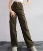 Autunno Primavera Sottile Donna Joker Pantaloni Casual Vita Salopette Tascabile Tridimensionale Raccogli la Forma 240109