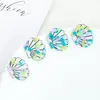 Charms 5pcs 20x25mm Beautiful Colorful Scallop Acrylic Pendant For Jewelry Making DIY Woman's Necklace Bracelet Accessories