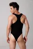 Mäns termiska underkläder 2024 Högkvalitativt varumärke Conoined Ice Silk Vest ett stycke Shapewear för män Jumpsuit Faja Reductora Hombre
