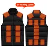 Winter Heated Vest Men USB Electric Self Heating Women Jacket Rechargeable Warming Clothing Hunting Ski 240109