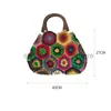 Totes Bohemian Granny Squarehet Mulheres Bolsas Vintage De Madeira Malha Sacos De Mão Feitos À Mão Tecido Grande Tote Grande Shopper Bolsas 2023stylishhandbagsstore