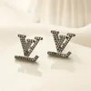 Designer Stud Boucle d'oreille Mode Classique Style Femmes Cristal Plaqué Or Boucles D'oreilles Bijoux Accessoires